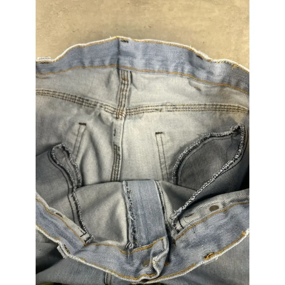 True Vintage Buddys‎ Jean Men 32x30 Blue Denim Light Wash Faded Tripe Stitch